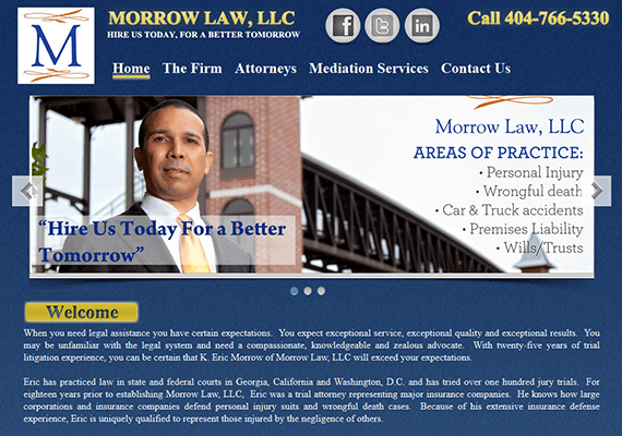 morrow law | atlanta web design